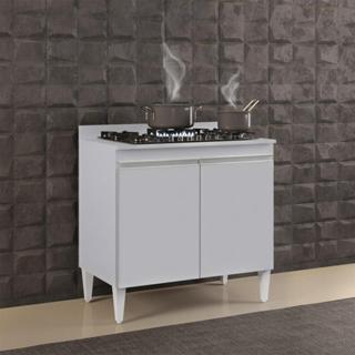 Balcão de Cozinha para Cooktop 80cm Flórida Cinza Claro     - Lumil em Oferta na Shopee