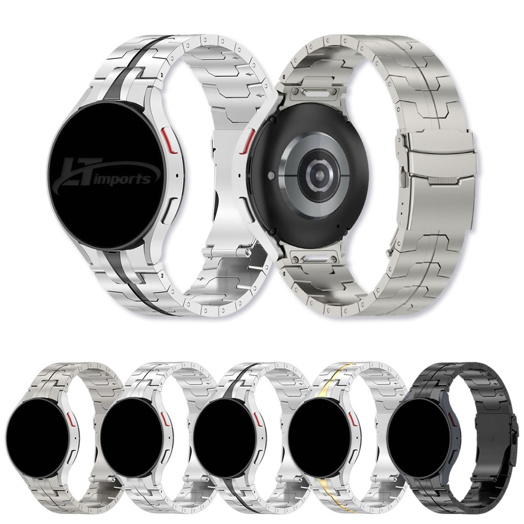 Pulseira One-Click Metal Aço Inox LTIMPORTS para Samsung Galaxy Watch 7/6/5/4/FE