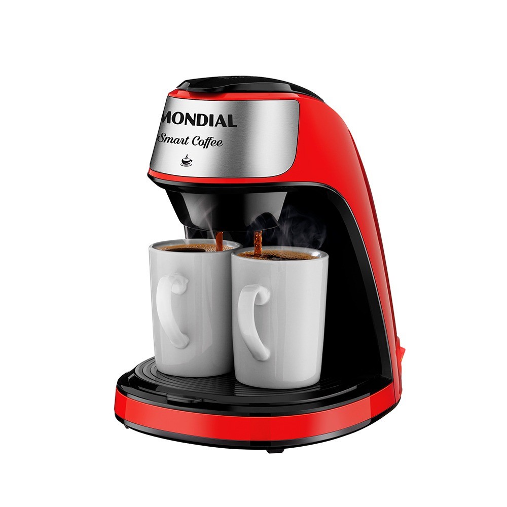 Cafeteira elétrica 2 xícaras vermelha Smart Coffee - Mondial