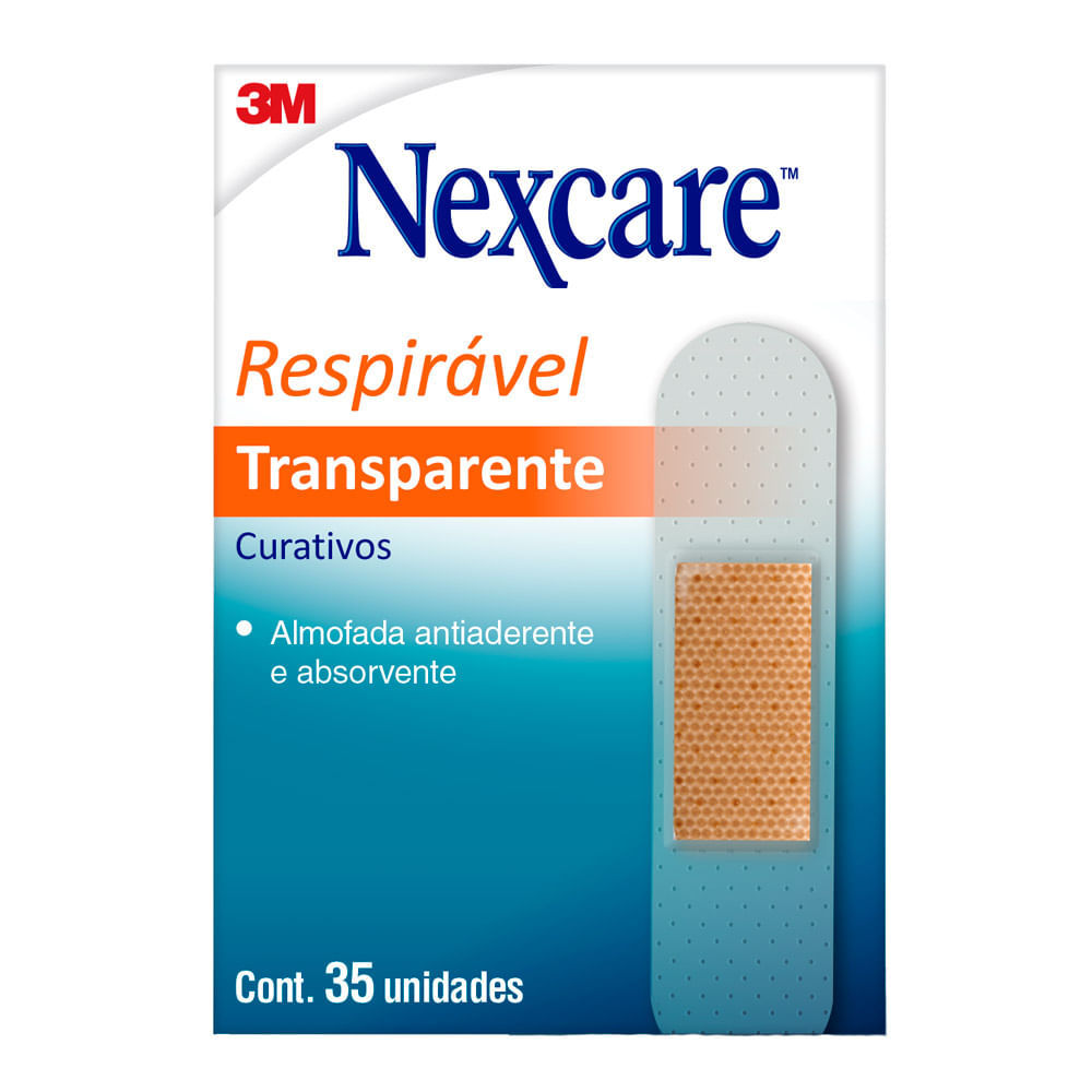 Curativo Nexcare Transparente com 35 unidades em Oferta na Shopee