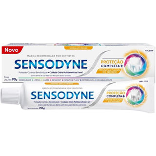 Creme Dental Sensodyne Proteção Completa Antitártaro 90g em Oferta na Shopee