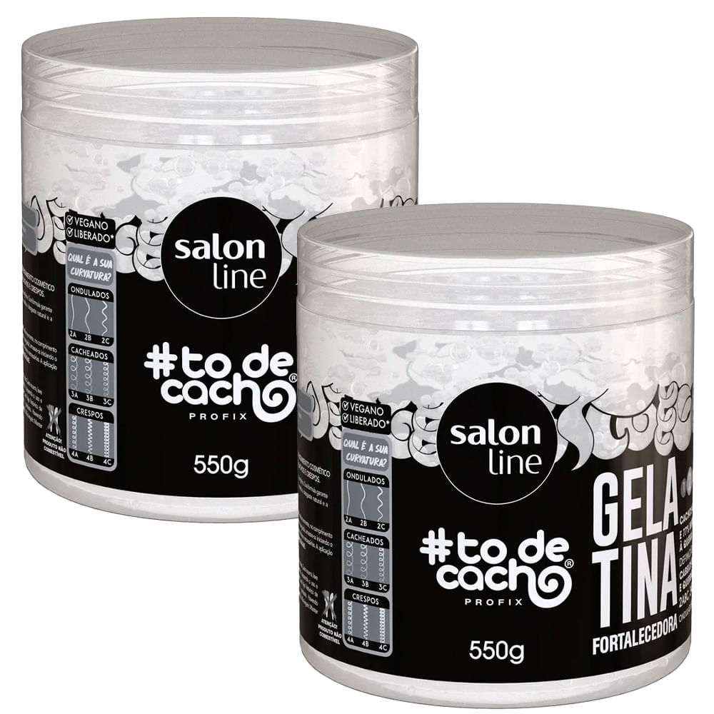 Kit Gelatina Salon Line #Todecacho Fortalecedora 550G - 2 Unidades