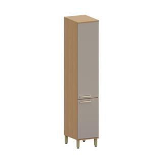 Paneleiro Lisboa 40cm 2 Portas Freijó/Nude - Luciane em Oferta na Shopee