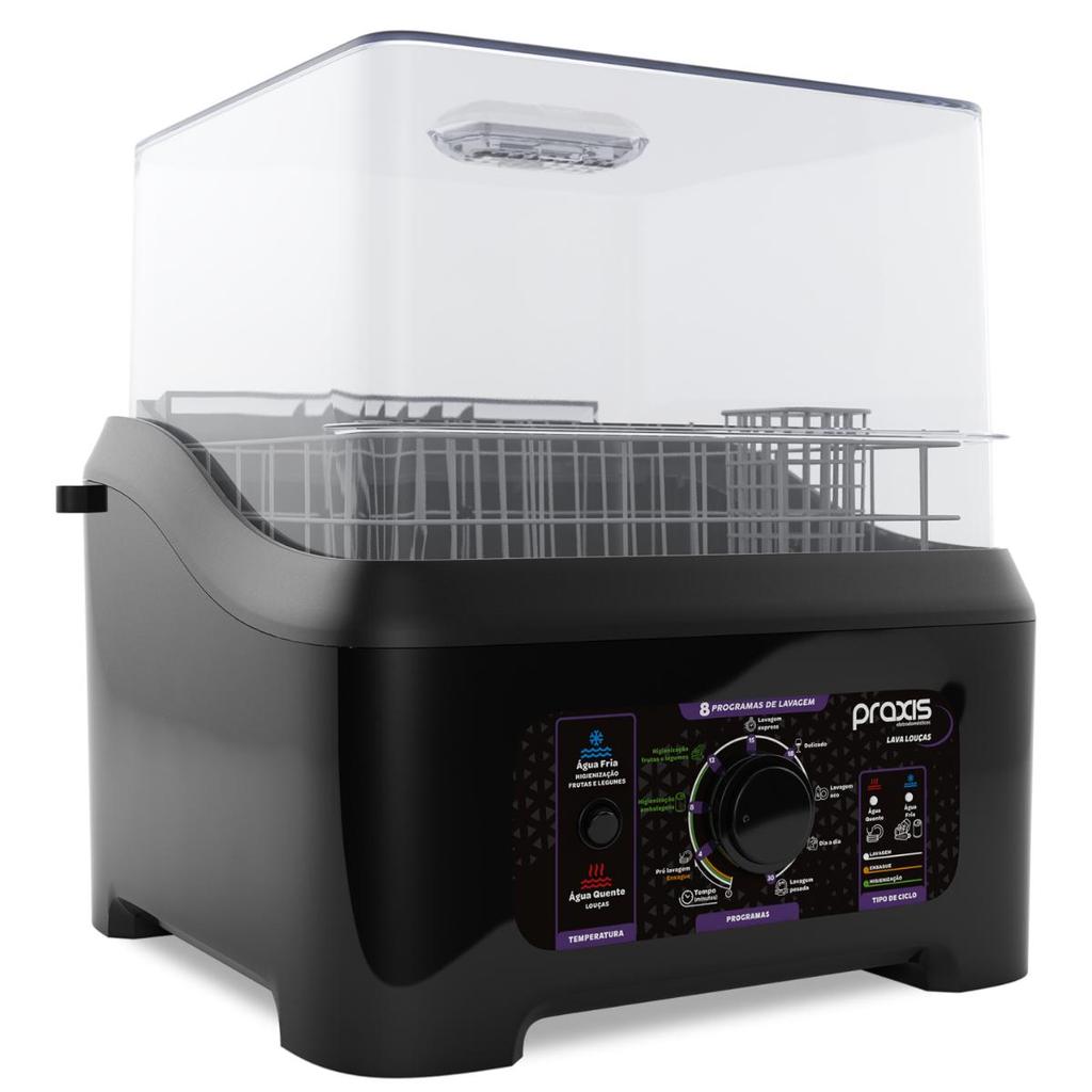 Lava Louças Portátil Semi-Automática Praxis LLPP Preto 127V