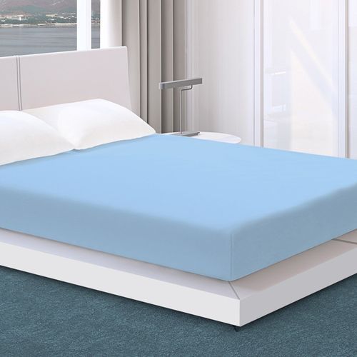 Capa Protetora Colchao Casal Impermeavel Azul Ajustavel Box Confortavel Duravel