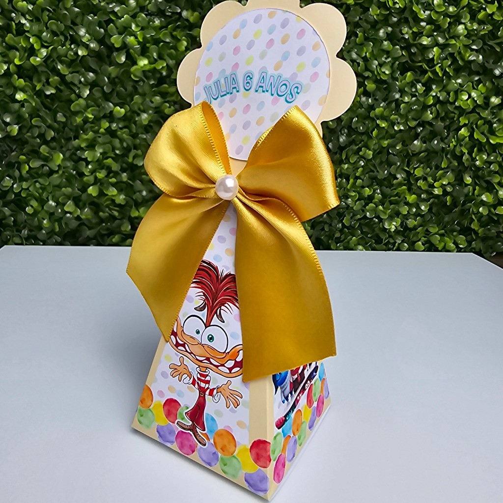 Caixa Cone Pirâmide DIVERTIDAMENTE ANSIEDADE - Personalizados - Festa infantil - Aniversário - Lembrancinha