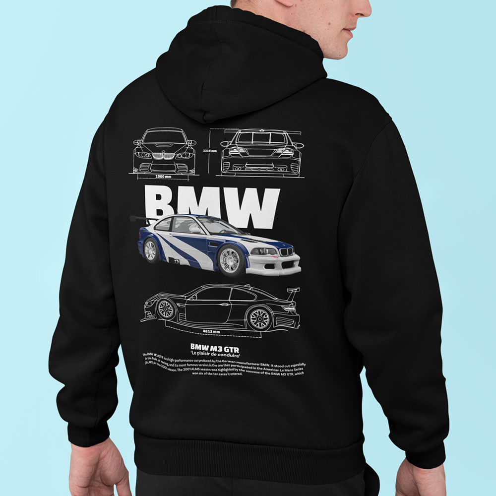 Blusa de Frio Bmw M3 GTR Moletom Need for Speed Casaco Personalizado 100% Algodão Bm Antiga Carro