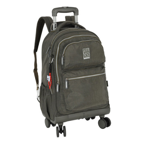 Mochila de rodinha 360 graus Cinza 4 rodas Escolar Up4you com Porta Notebook Up4you