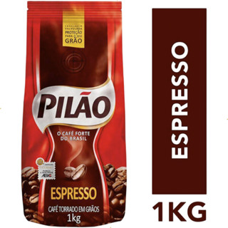 Cafe Pilão  Espresso Em Grãos Torrado Torra Clara Arabica 1kg em Oferta na Shopee
