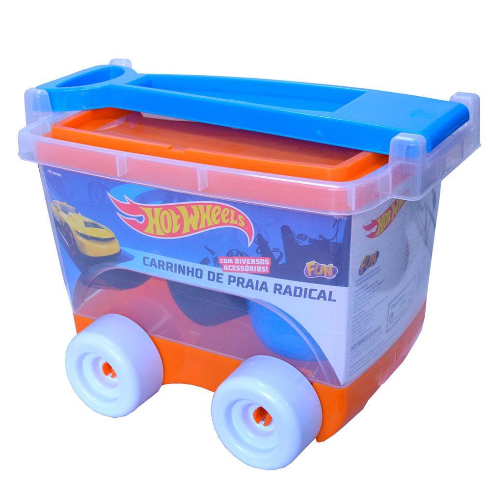 Hot Wheels Kit Praia Carrinho Baú - Fun Divirta-se em Oferta na Shopee