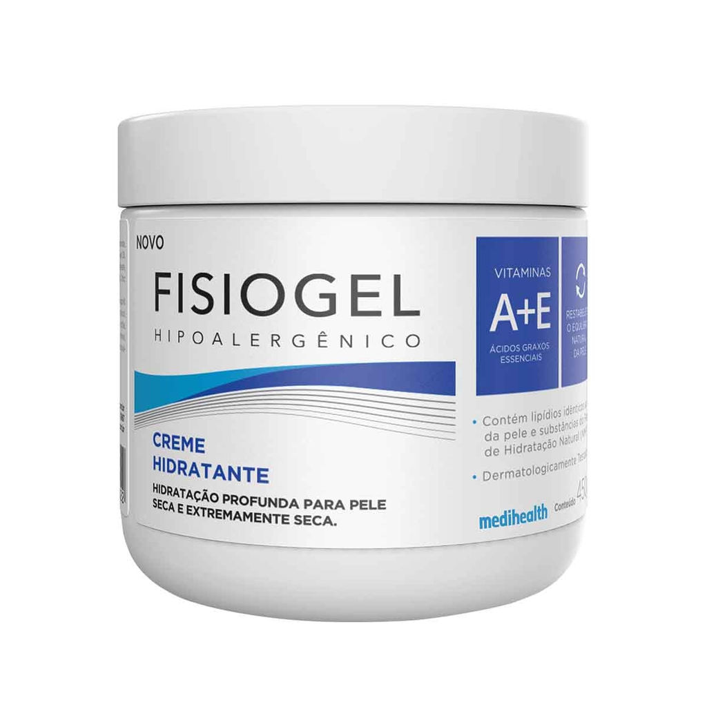 Creme Hidratante Corporal Fisiogel Hipoalergênico 450g em Oferta na Shopee