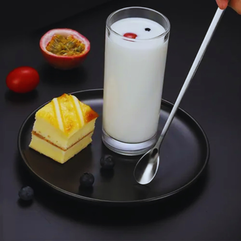 Colher de Suco Inox l Colher Longa para Bebidas, Vitaminas e Drinks Utilidades