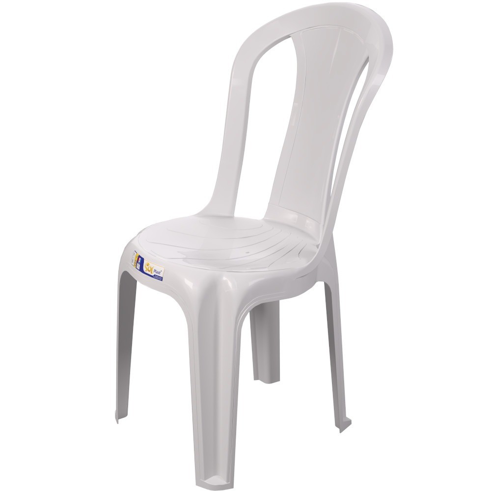 Cadeira plástica sem braço bistrô - Pratagy - Solplast em Oferta na Shopee
