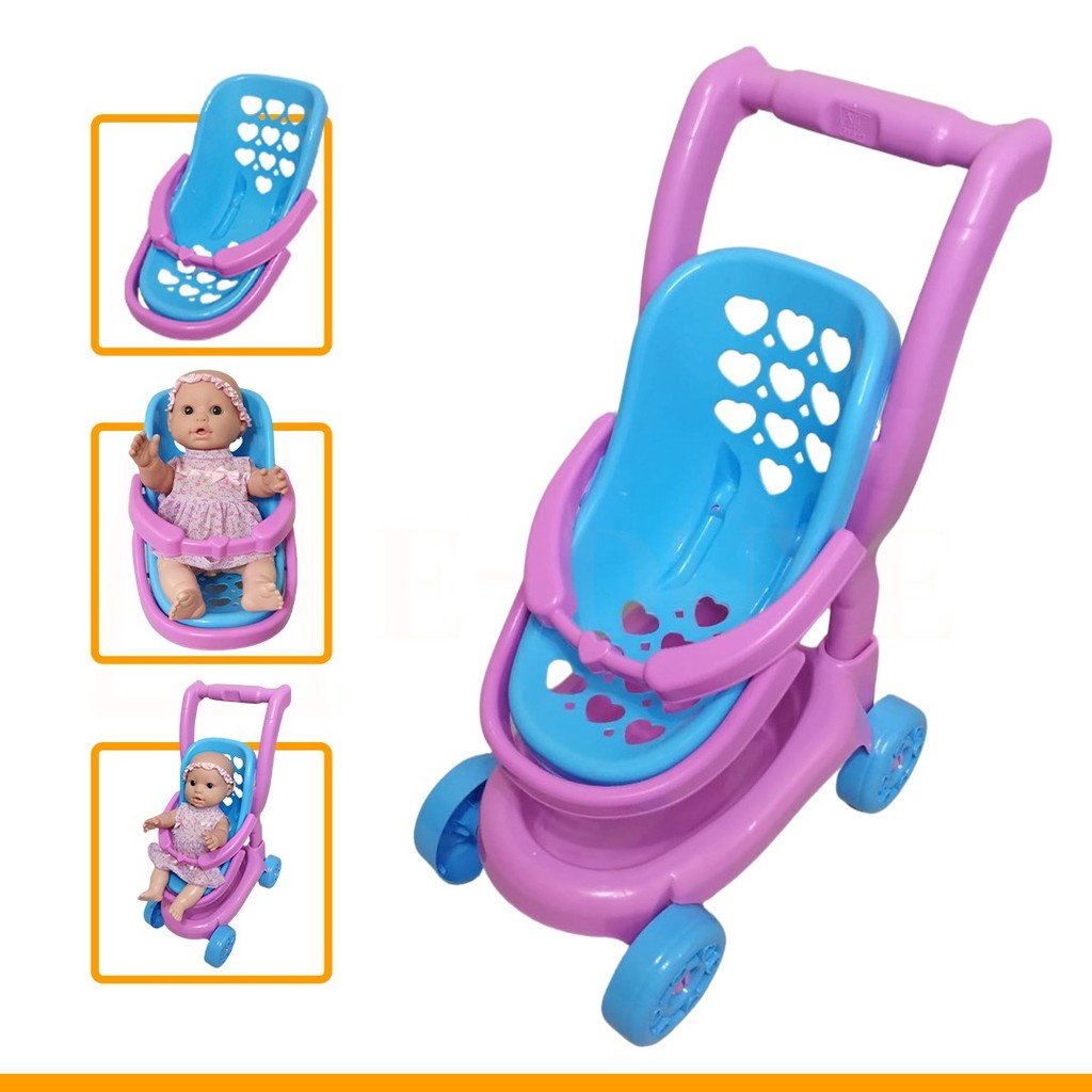 Carrinho de Boneca Bebê Conforto Brinquedo Menina Faz de Conta