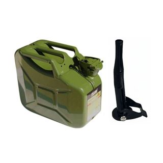 Kit Galão De Metal Para Combustível 10L Vilubri Com Bico de Plástico em Oferta na Shopee