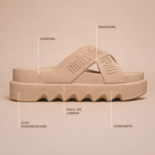 Papete  Slide Plataforma Tratorada 2 Tiras Feminina Nuvem em Oferta na Shopee