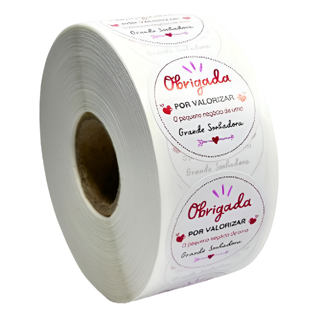 500 Adesivo Obrigada Por Valorizar o Pequeno Negócio De Uma Grande Sonhadora Etiqueta Natal 4cm em Oferta na Shopee