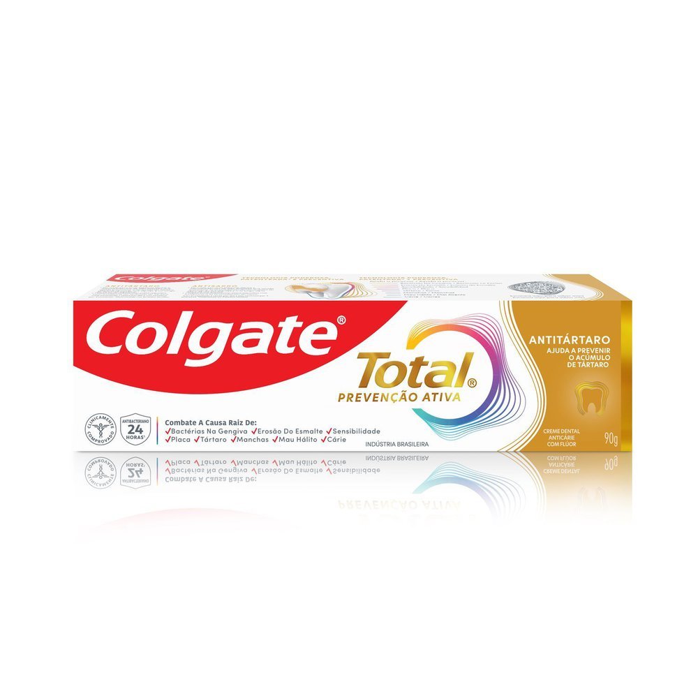 Creme Dental Colgate Total Anti Tártaro 90g em Oferta na Shopee