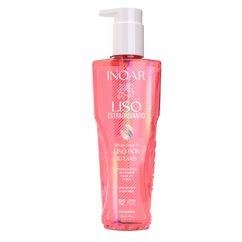 Sérum Leave In Inoar Liso Extraordinário Liso Por 10 Dias 110ml em Oferta na Shopee