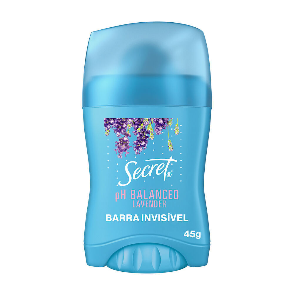 Desodorante Antitranspirante em Barra Secret Lavanda com pH Balanceado 45g em Oferta na Shopee
