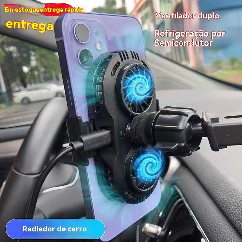 Resfriador de celular, dispositivo de resfriamento semicondutor para transmissão ao vivo, ventilador silencioso e sem ru