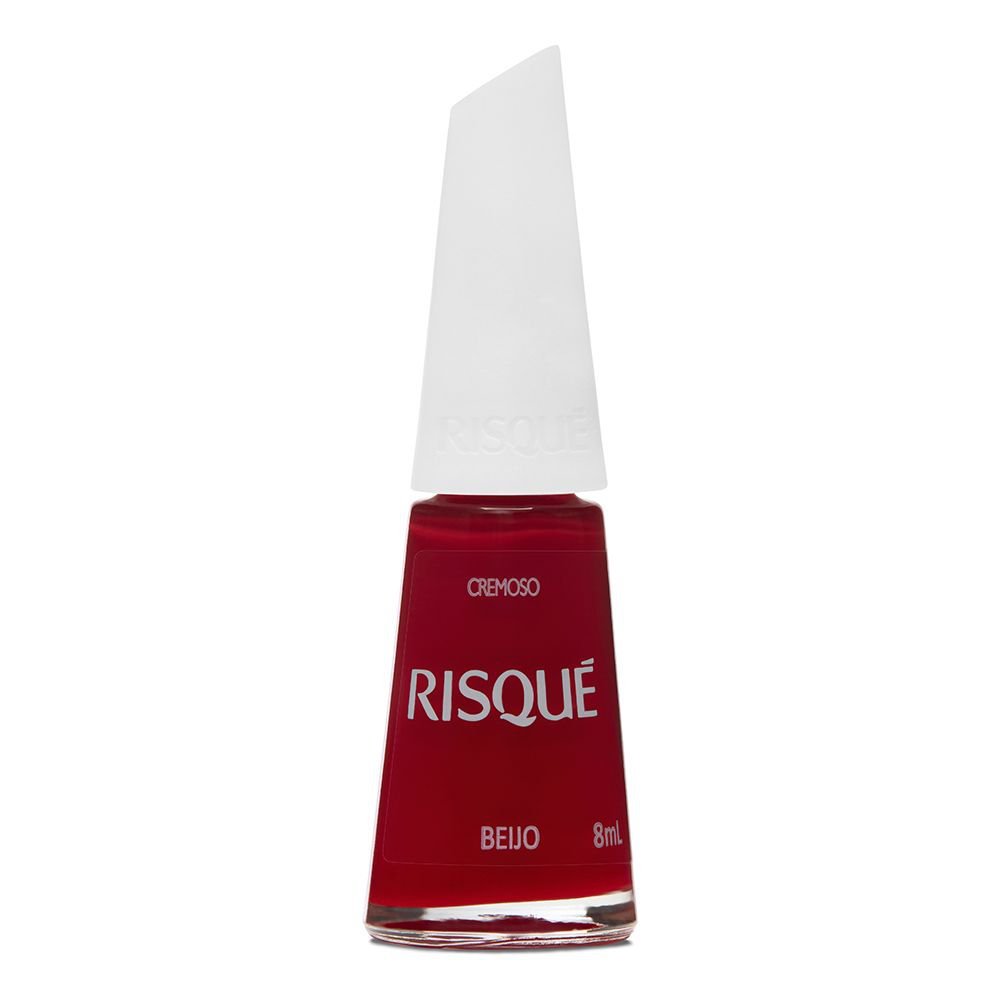 Esmalte Risqué Vermelho Cremoso Beijo 8ml