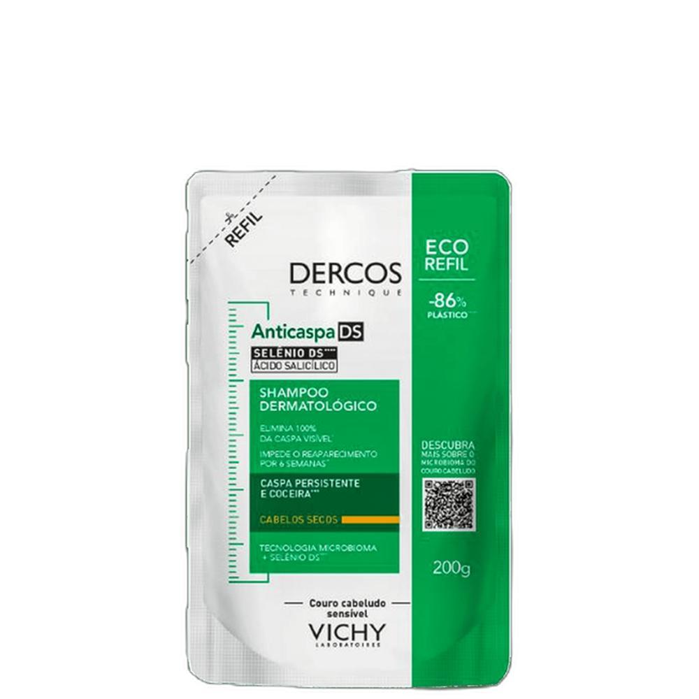 Vichy Dercos DS Cabelos Secos Refil - Shampoo Anticaspa Intensivo 200g em Oferta na Shopee