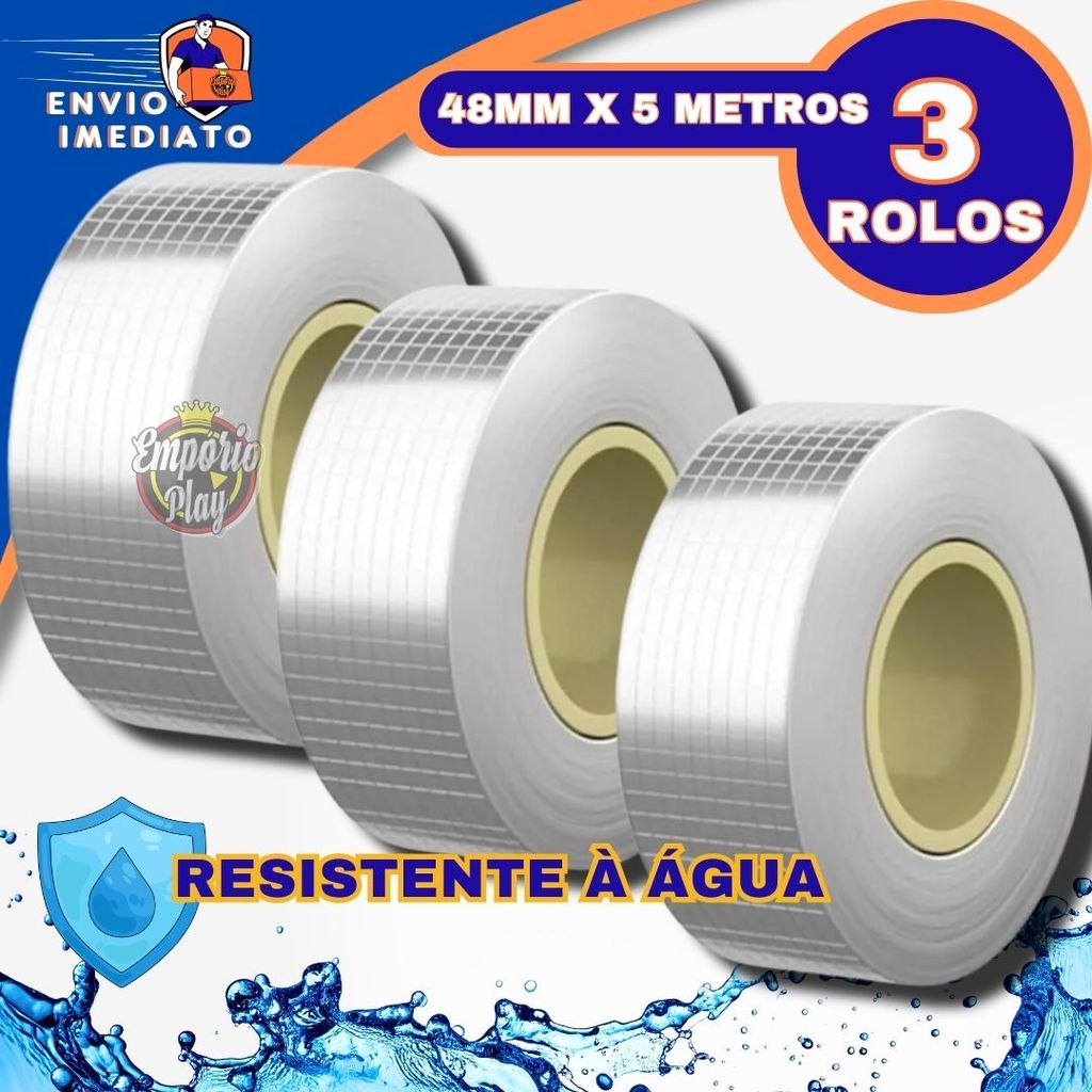 Fita Á Prova D'agua Adesivo Butílico Grosso De Alumínio  Para Reparos De Alta Temperatura