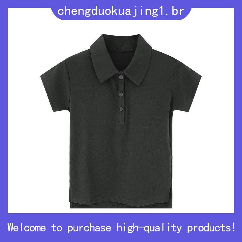 kit 4 Csa Gola Infantil Algodão Piquet Básica lisa Confortável