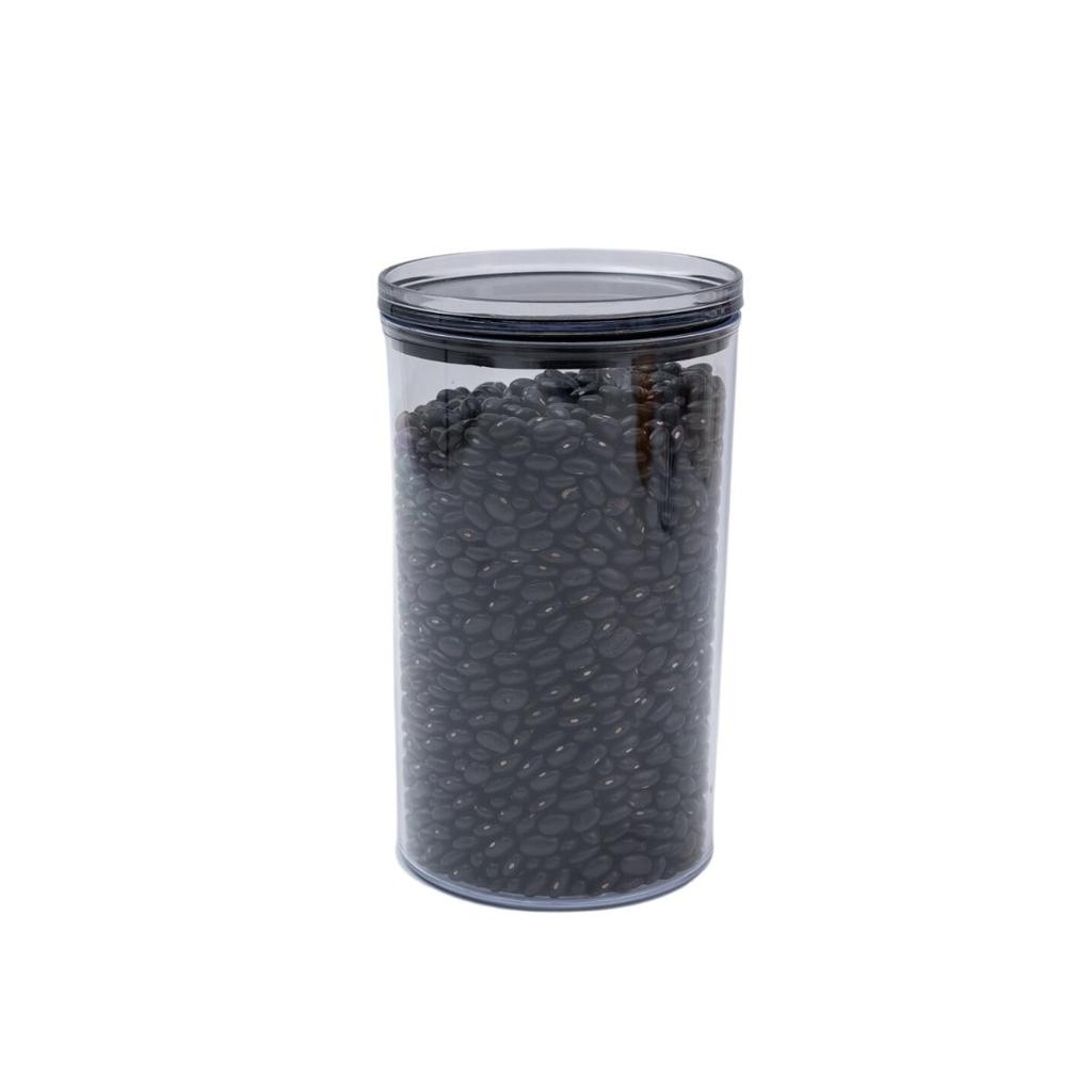 Pote de acrílico 1,2L com tampa transparente circular empilhável - Oikos