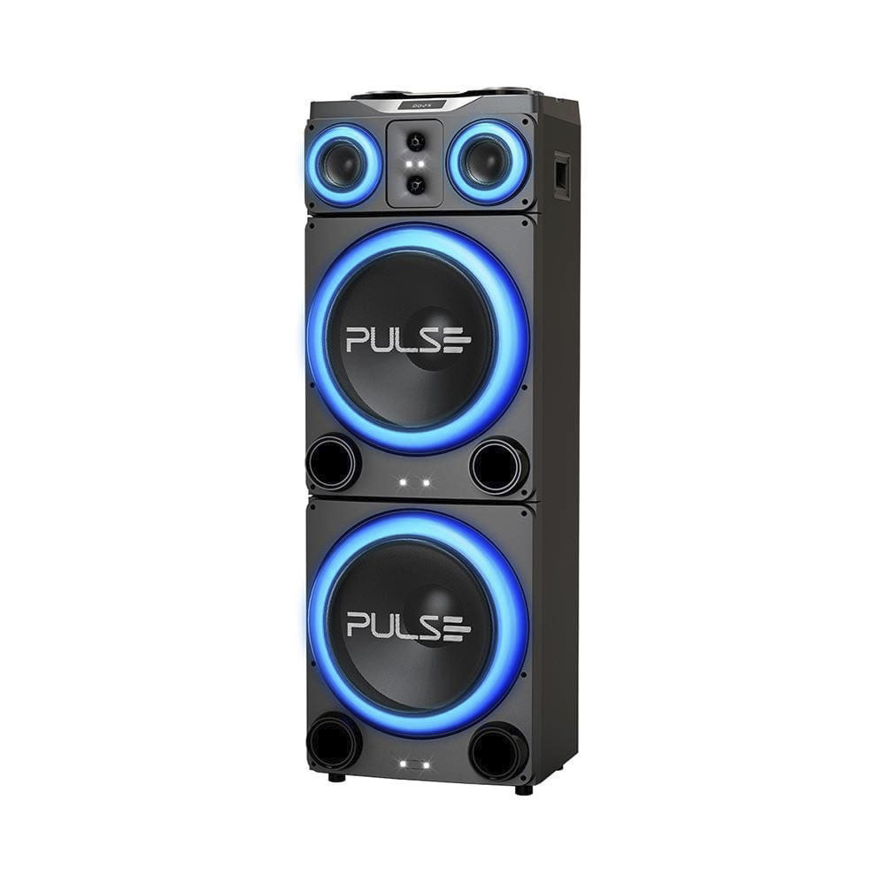 Caixa de Som Torre Pulse Double 15 SP515 com Bluetooth, USB e Iluminação LED - 3.500W RMS