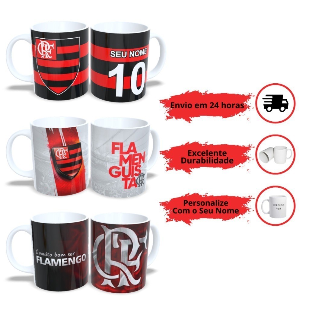 Caneca Flamenguista! Modelos Exclusivos da Nação! Envio em 24 horas + Promoção Especial! em Oferta na Shopee