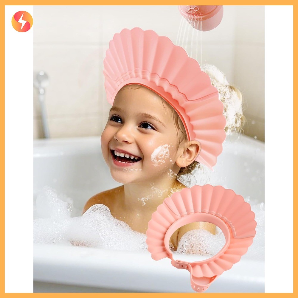 Bebê Crianças Touca De Banho Ajustável Silicone Lavagem De Cabelo Chapéu Criança Shampoo Proteção