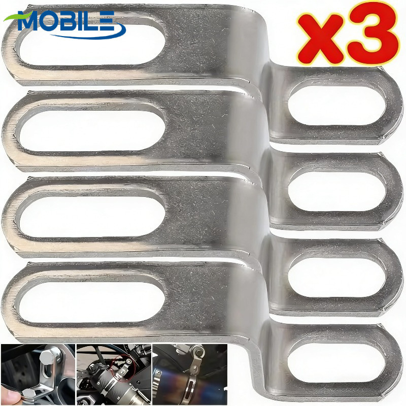 1/3 Suportes De Tubo De Escape Resistentes À Corrosão De Aço Inoxidável , Braçadeira Motocicleta Segura Com Design Anti-