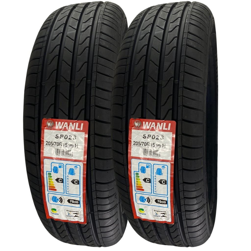 Kit 02 Pneus Wanli 205/70r15 96h Sp026 Montana L200 Triton Santa Fé Passeio Aro 15