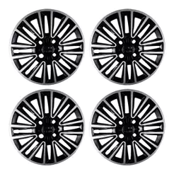 Calota Aro 14" cor Preto/Prata Modelo Sport Peugeot 2025 Jogo c/ 4 Calotas Grid - 411CB-PBP-E