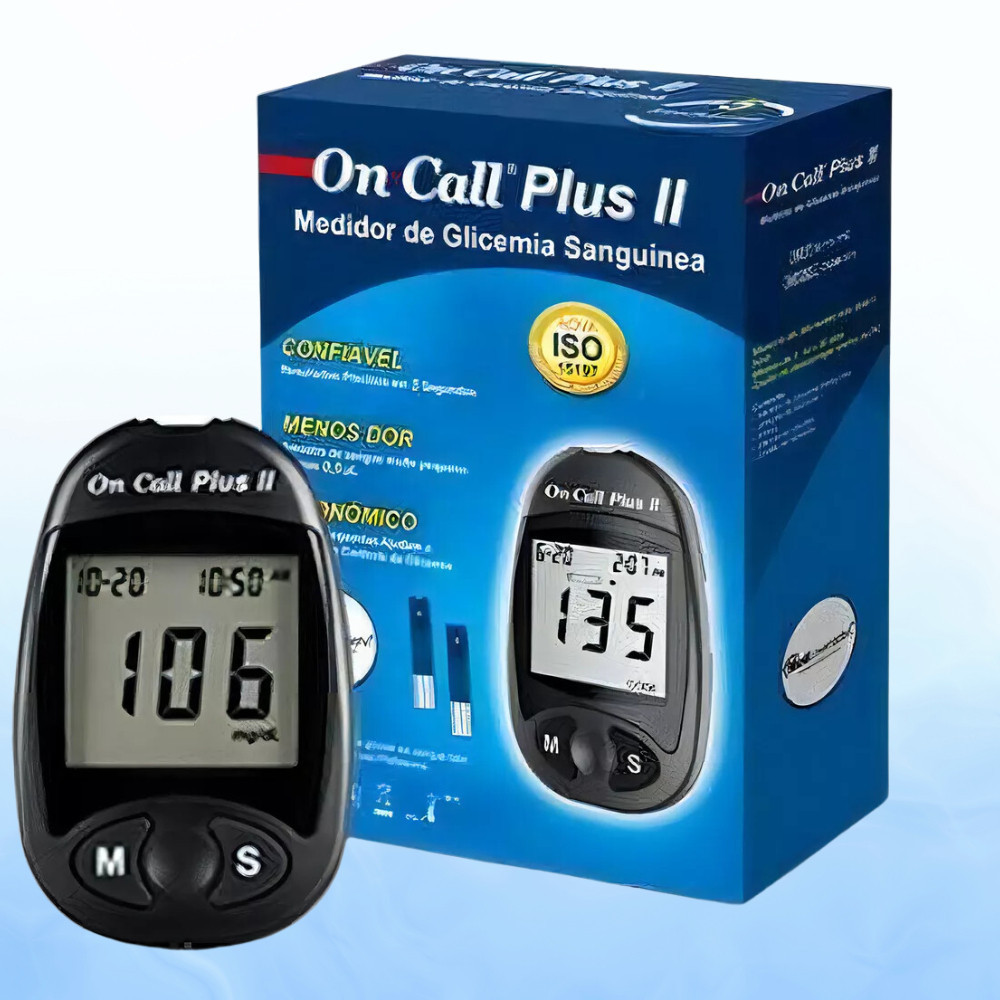 Glicosímetro On Call Plus II Medidor de Glicose Original em Oferta na Shopee