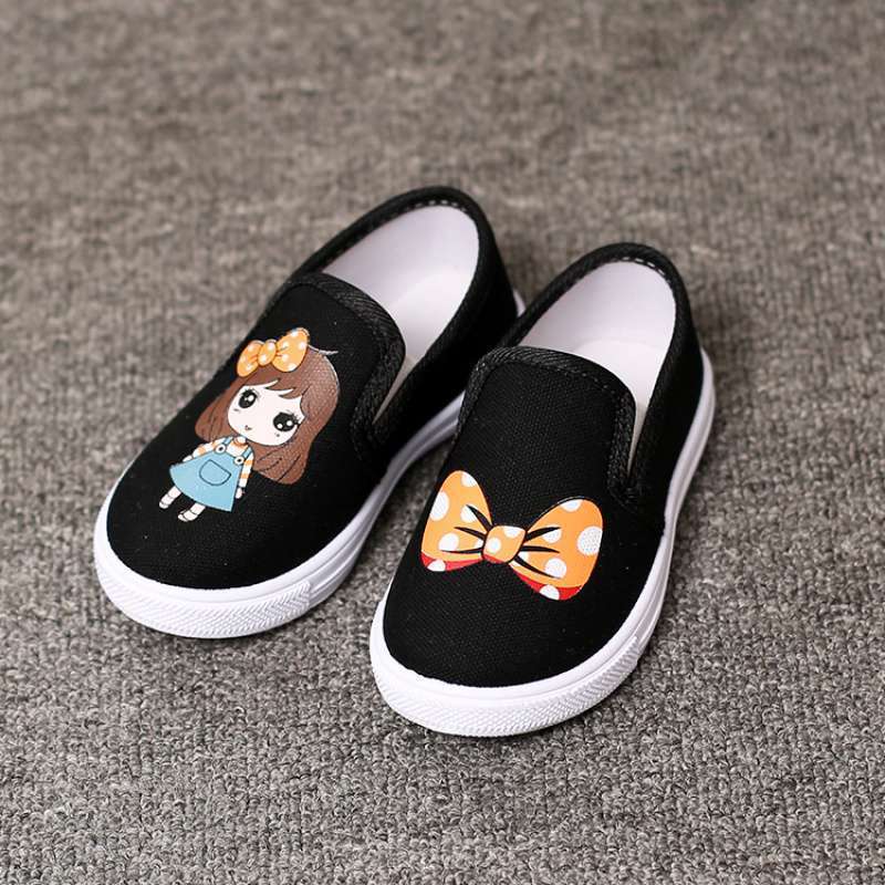Primavera outono meninos meninas crianças sapatos de lona dos desenhos animados respirável sola macia do bebê sapatos de