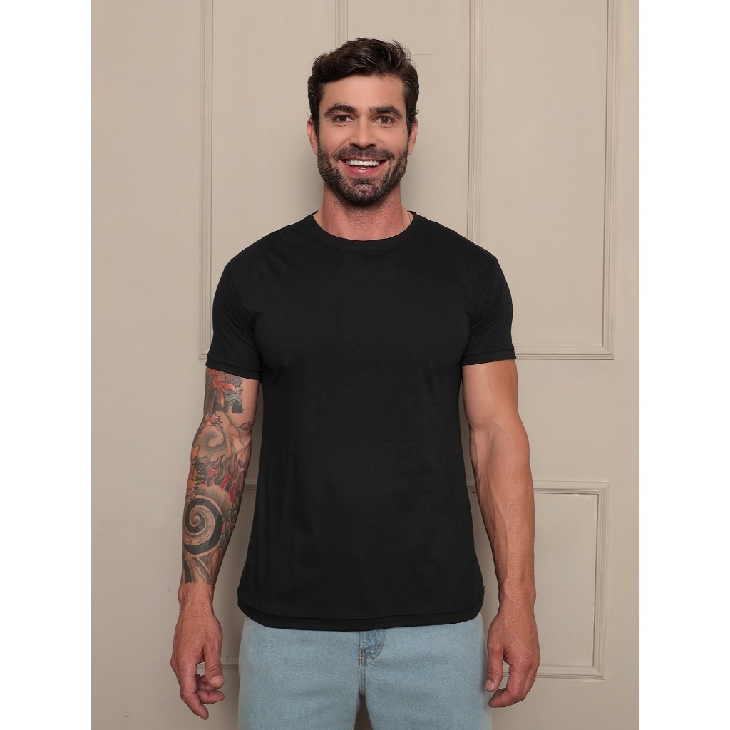 Camiseta peruano Básica Original Camiseta Masculina Marca 100% Algodão 30.1 PERUANA modelo 2026