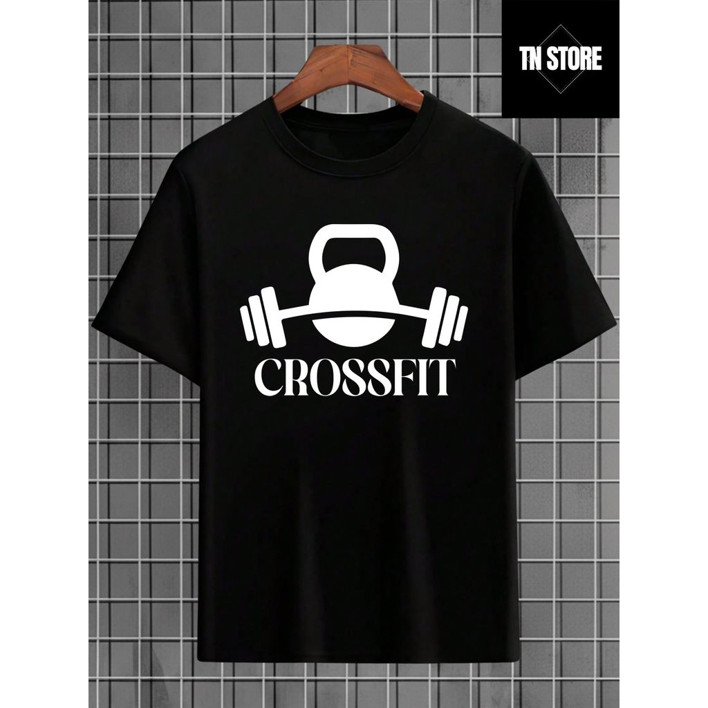Camiseta Fitness Academia Gym Treino Esporte Camisa Blusa Unissex Masculino Feminino 100% Algodão Preto Branco Plus Size