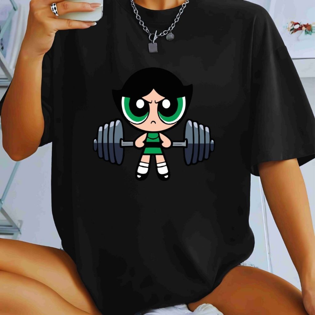 Camisa Blusa Feminina Camiseta Academia Barra Fitness Super Poderosa Lançamento Oferta Blusa 100% Algodão Premium