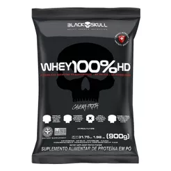 Whey 100% HD - 900g Refil Baunilha - Black Skull