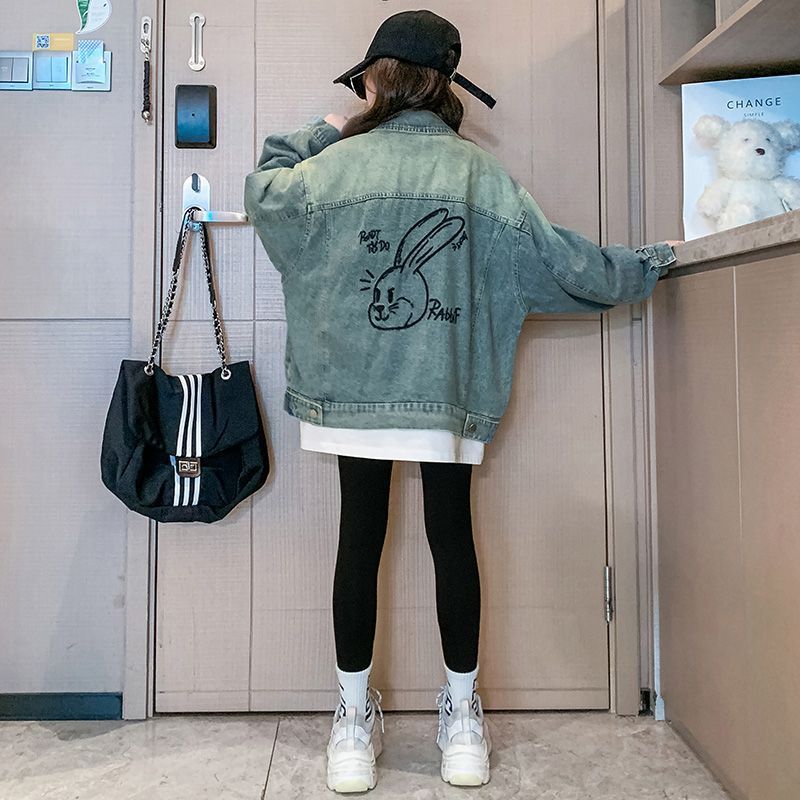 Moda Jaqueta Denim Estilo Coreano Médio Grande Meninas Primavera Outono Moda Topo Cod Moda Estilos na Moda Ext — R$ 66,81 em Shopee
