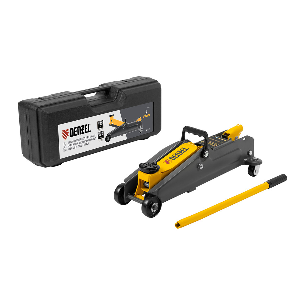 Macaco Hidráulico Tipo Jacaré Capacidade 2 Toneladas Elevação 135-385mm Com Maleta Denzel em Oferta na Shopee