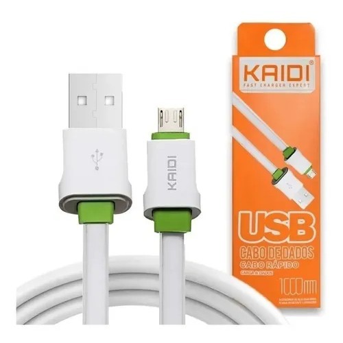 Cabo de carregador RÁPIDO 1M KAIDI Silicone V8 (MICRO USB) /IPHONE/TYPE-C Reforçado em Oferta na Shopee