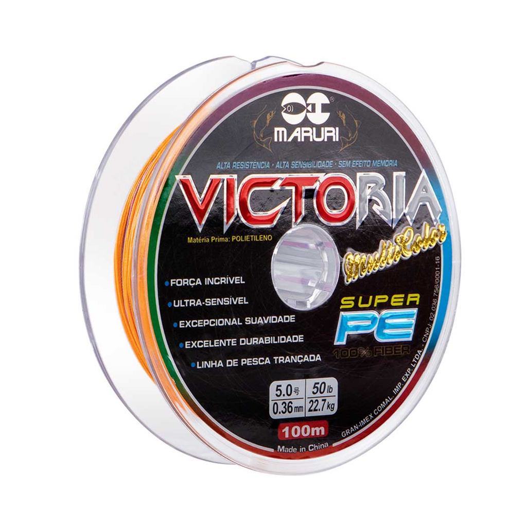Linha Maruri Multifilamento Victoria X8 Multicolor - 0.30mm 39lb -100m