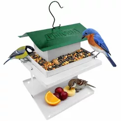 Comedouro Casa Com Fruteira P/ Pássaros E Aves Cor Verde (70) - Fercar