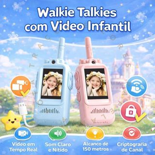 Walkie-Talk Infantil Com Video| Rádio Comunicador| Tela LCD| 3 Modos de Voz| Comunicação Sem Fio| Presente Menino Menina em Oferta na Shopee
