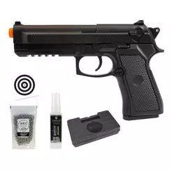 Pistola Airsoft VG PT92 V21 Mola 6mm Rossi + Kit Pro