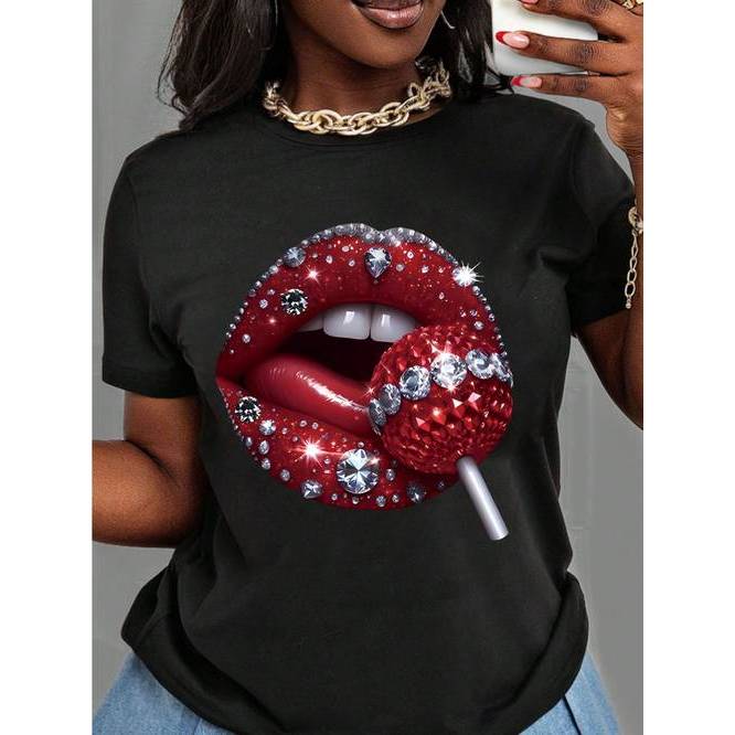 Camiseta Feminina Estampa Onça Rosa Paisagem Tropical Confortável Elegante Estilosa Moda Feminina